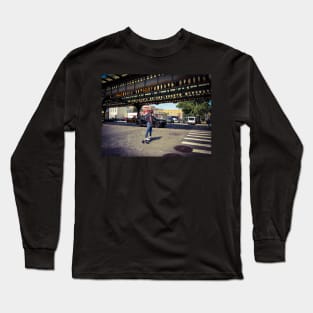 Urban Street Skateboard Astoria Queens NYC Long Sleeve T-Shirt